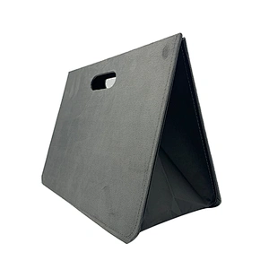 Customized color portable flannel PU file magazine rack holder magazine bag/bin/basket stronger magazine file organizer