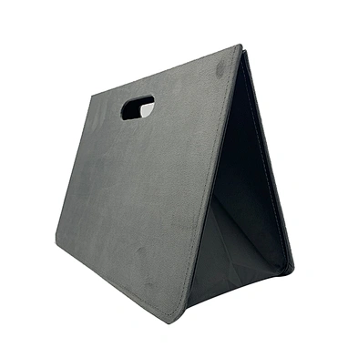 Customized color portable flannel PU file magazine rack holder magazine bag/bin/basket stronger magazine file organizer