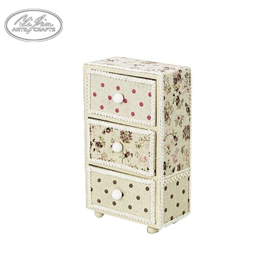 Newest nature style wooden three layered drawers jewelry storage box earring boxes