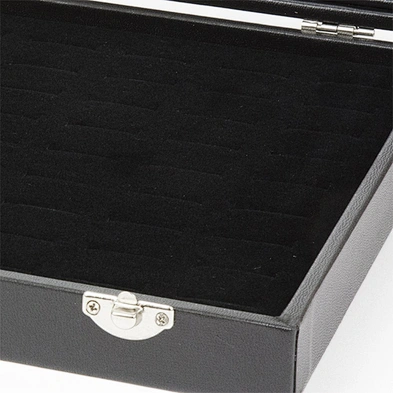 Black Multi Function Ring Holder Showcase Jewelry Storage Ring Display Box with Transparent Lid
