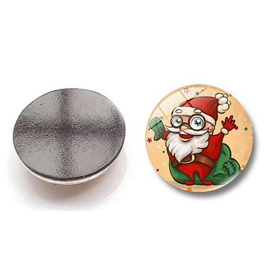 Customized christmas decorations clear glass fridge magnets  for fridge souvenir