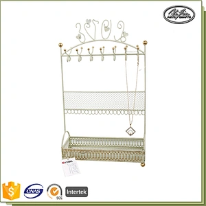 Customized black necklace display holder metal jewelry holder