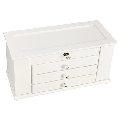 Custom wooden mirror jewelry storage box organizer with drawer