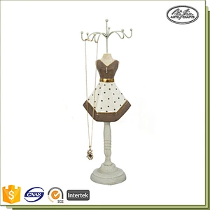 Home decor wooden mannequin doll jewelry display stand