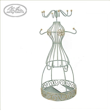 Metal doll shape  jewelry necklace ring holder display for jewelry