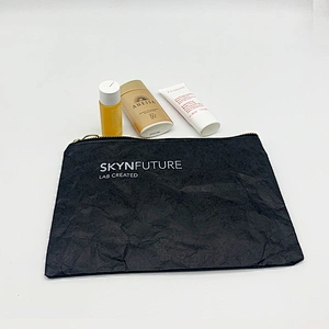 Custom Advertising Travel Portable Waterproof Makeup Bag DuPont Paper Tyvek Mini Travel Cosmetic Bag