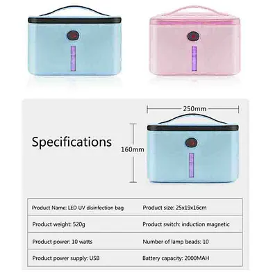 UV Sterilizer Box UVC LED Light Disinfection Bag For Beauty Tools Baby Bottle Underwear