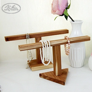 Wooden T shaped unique handmade wholesale jewelry holder jewelry stand holder