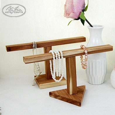 Wooden T shaped unique handmade wholesale jewelry holder jewelry stand holder