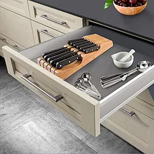 Bamboo Knife Block, Knife Storage Organizer