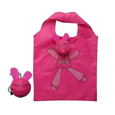 In Stock Cute Waterproof Portable 190T Polyester Eco Friendly Folding Shopping bag