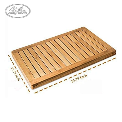 Shower Floor Mat Non Slip, Bamboo Bath Mat