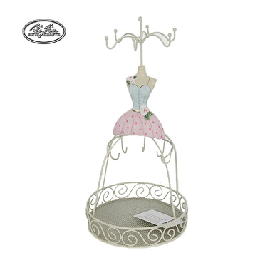 Black Metal Wire Frame resin Jewelry Display Mannequin Jewellery stand For Necklace Earring Display