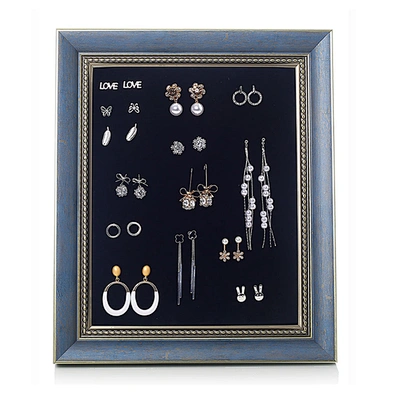 Household women jewelry earring display rack wall-mounted picture frame plate shaped earring holder