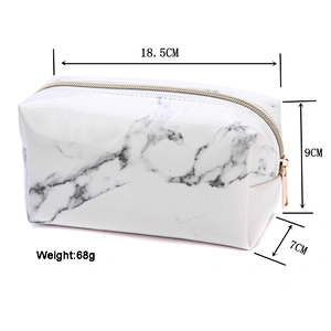 New style marble pattern women makeup bag PU multi-function travel cosmetic bag