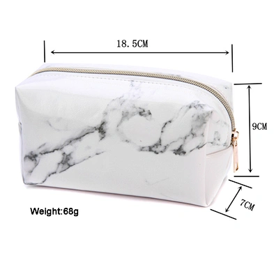 New style marble pattern women makeup bag PU multi-function travel cosmetic bag