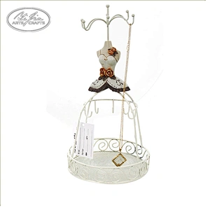 Home decor resin table top metal jewelry display mannequin