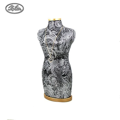 Antique elegant half-body velvet jewelry holder figurines fashion mannequin