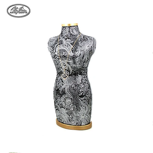 Antique elegant half-body velvet jewelry holder figurines fashion mannequin