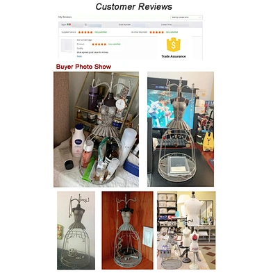 Jewelry Display Rack Princess Earrings Shelf Retro Art Creative Ornaments Resin Iron Storage Jewelry Bracelet Ring Holder