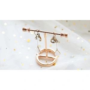 Customized gold earring holder earing display stand jewelry metal display stand for earring