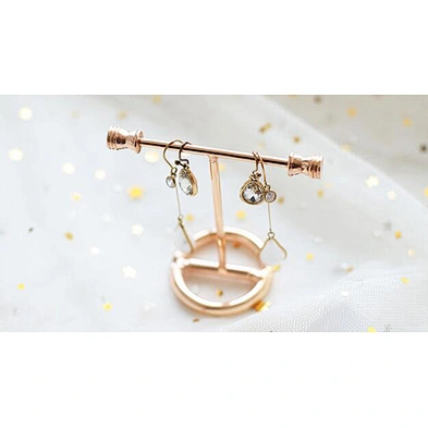 Customized gold earring holder earing display stand jewelry metal display stand for earring