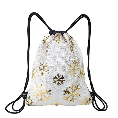 Beach Bag Outdoor Fitness Bag Sequins Bunch Pocket Female Drawstring Bags
