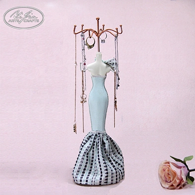 Decoration mini lady shaped ring necklace jewellery stand display
