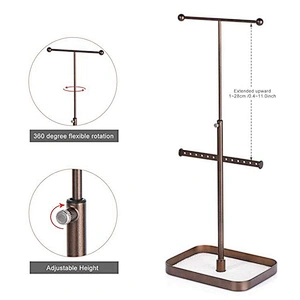 Adjustable Height Jewelry Stand Organizer Necklace Organizer Display Custom Jewelry Displays