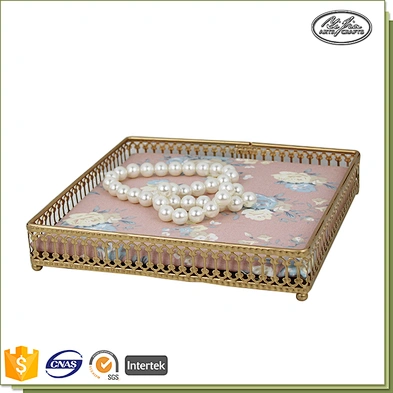 Custom jewelry ring display tray metal jewelry storage tray