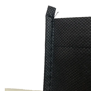 Promotional custom printed logo eco friendly black non woven shopping bags with cardboard