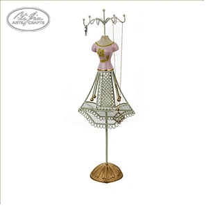 Home decor resin table top metal jewelry display mannequin