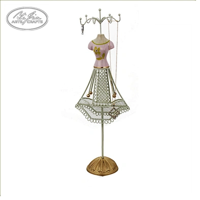 Home decor resin table top metal jewelry display mannequin