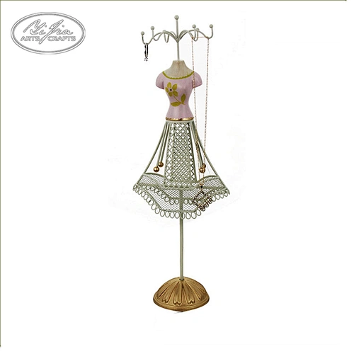 Home decor resin table top metal jewelry display mannequin