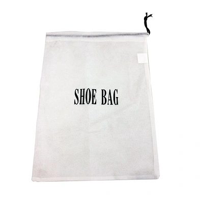 Wholesale travel non woven drawstring shoe dust bag