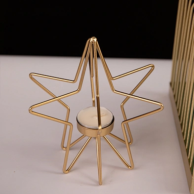 Customizded Gold Different Shaped Metal Tealight Candle Holder For Home Decor