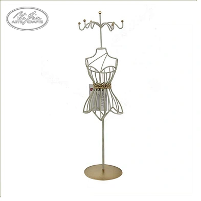 Metal doll shape  jewelry necklace ring holder display for jewelry