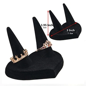 Wholesale Black Velvet Ring Finger Jewelry Display Holder Jewelry Ring Stand