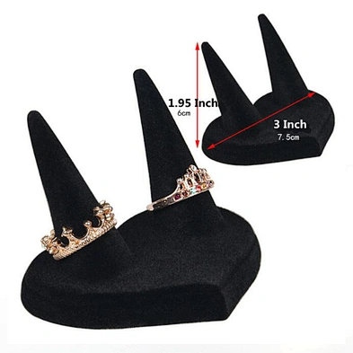 Wholesale Black Velvet Ring Finger Jewelry Display Holder Jewelry Ring Stand