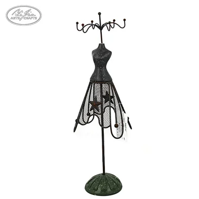 Unique dress form metal resin jewelry holder
