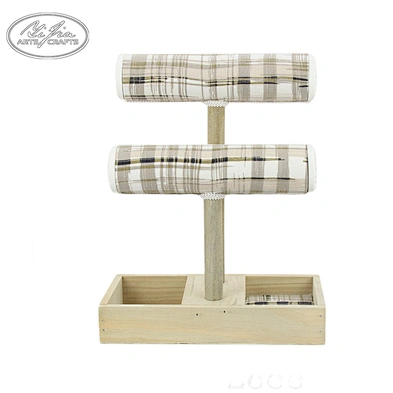 Wholesale double T-bar jewelry holder rack for bracelet watch display