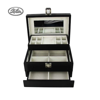 Custom home decor black mirror wooden jewelry box