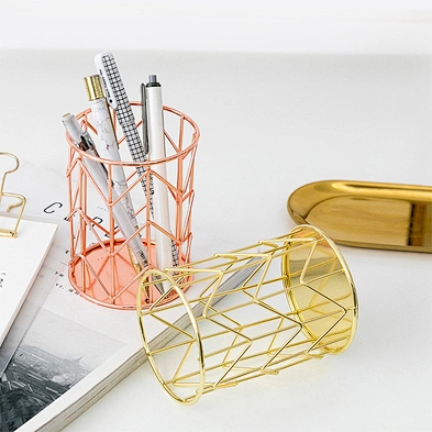 Pen Holder Office House Table Desk Unique  Metal Stand Pen Holder