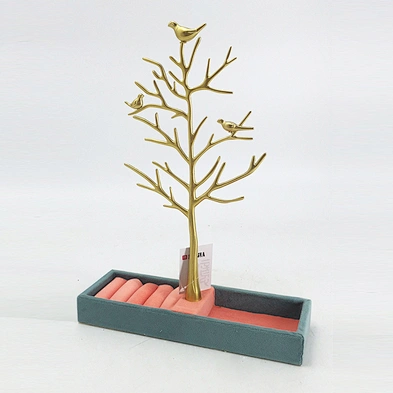 Jewelry Stand Tree Metal Ring Earring Holder Tree Shaped Jewellery Stand