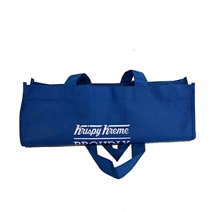 Custom logo eco reusable blue non woven shopping bags foldable