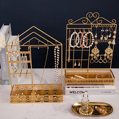 Customized Metal Jewelry Stand Organizer Necklace Holder Display for Necklaces Bracelets Earrings