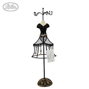 Unique dress form metal resin jewelry holder