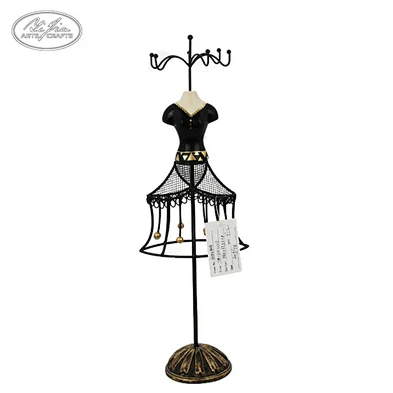Unique dress form metal resin jewelry holder