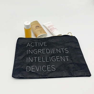 Custom Advertising Travel Portable Waterproof Makeup Bag DuPont Paper Tyvek Mini Travel Cosmetic Bag