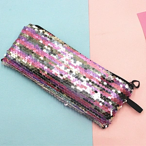 Mermaid Two-color Sequins Pencil Bag Girls Gifts Custom  Colorful Glitter Pencil Case